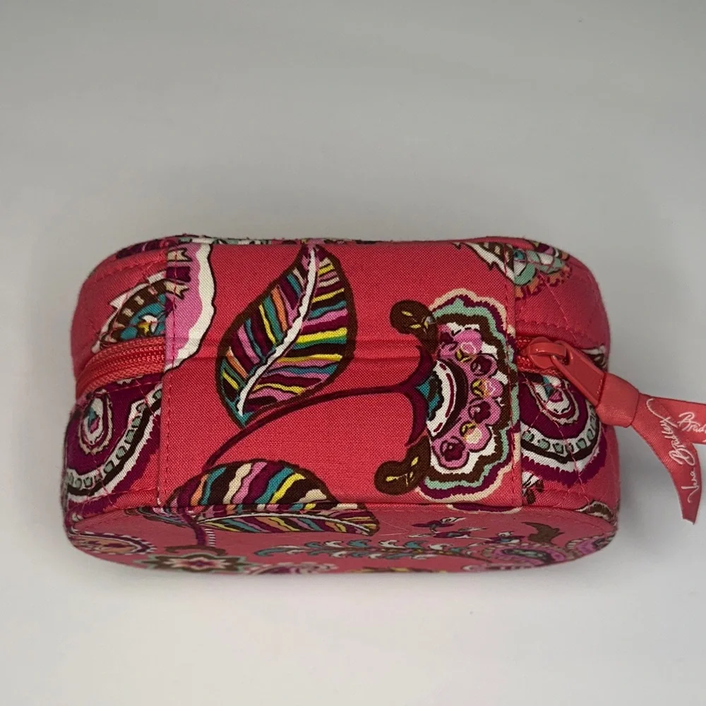 Vera Bradley Pink/Coral Paisley Hard Zippered Travel Jewelry Box